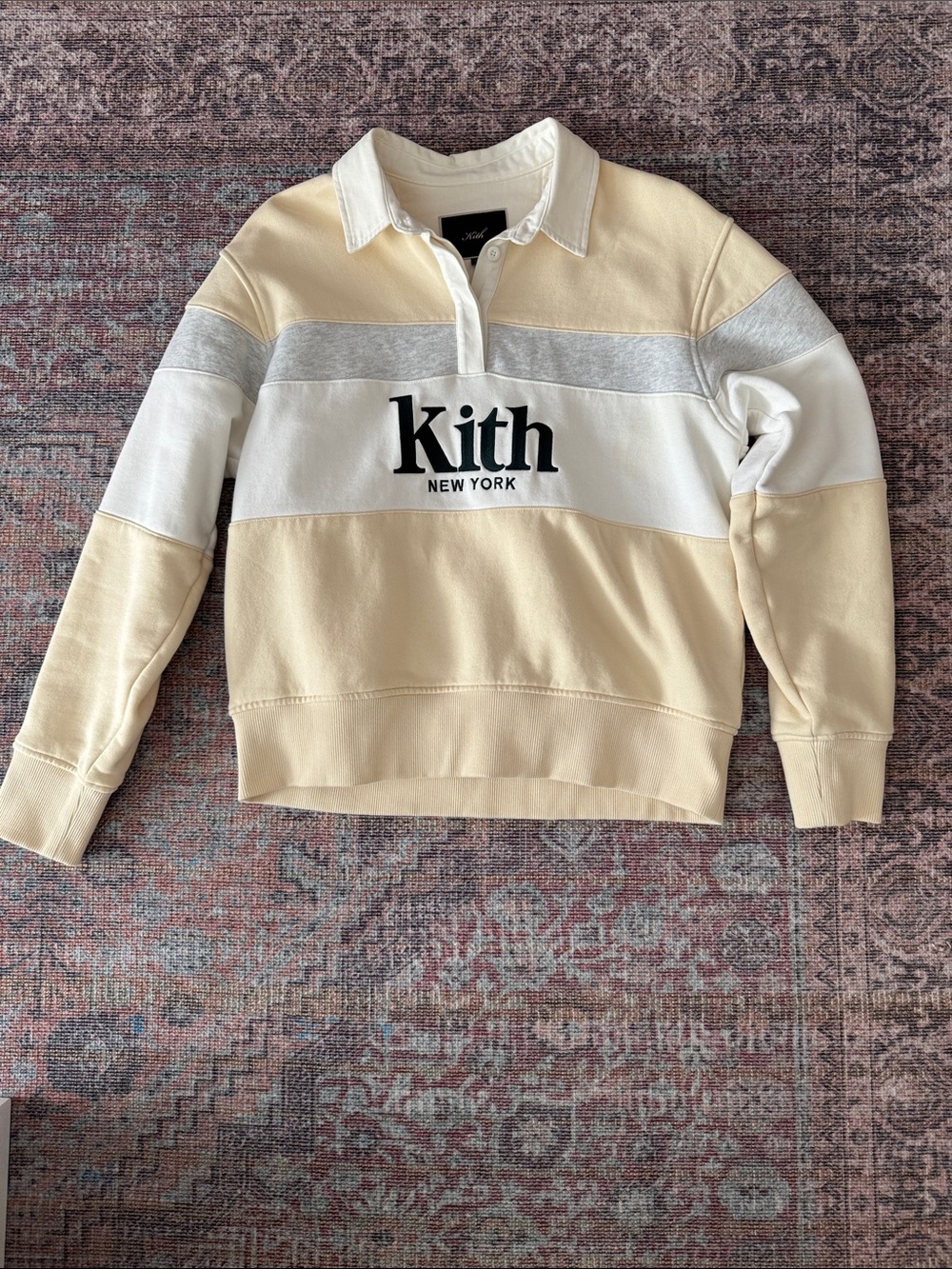 Kith cream polo sweatshirt in XS